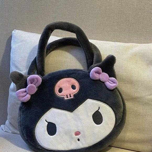 None Handbags - Kuromi Plush Mini Handbags | Anime Manga Cosplay